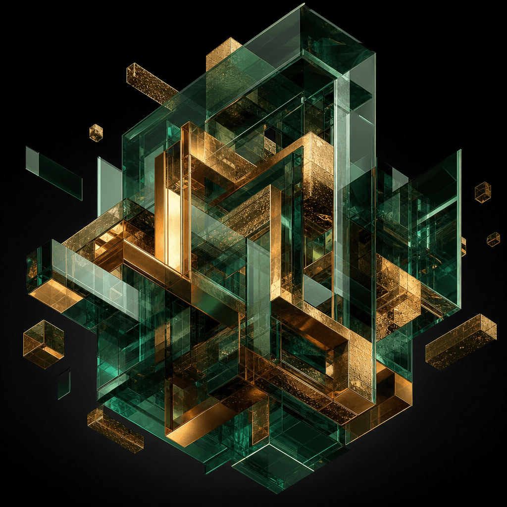 Premium architectural visualization - impossible geometric structure